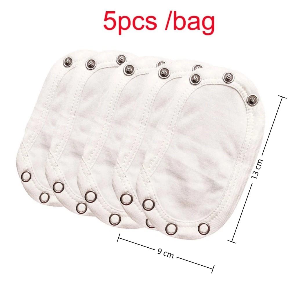5 stuks Schattige Katoenen Romper Verlengstuk Wit Super Handig Verlengstuk Pads Zachte Romper Verlengband Baby Rompertje Partner