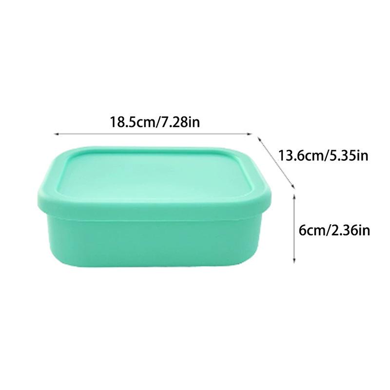 Durable Silicone Lunch Box - Microwave Safe, Drop-proof, and Temperature Resistant