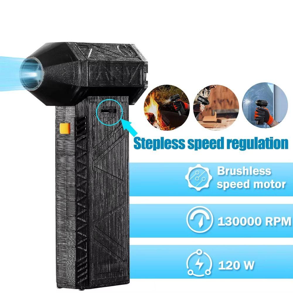 

High Speed Violent Turbo Jet Fan Brushless Motor Electric Dust Blower Outdoor чёрный