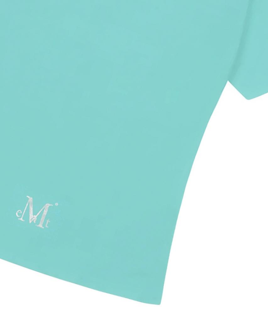 MUCENT Avix Vivid Mint Silver Print Slim Fit Short Sleeve T-Shirt