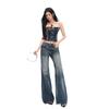 Women's Retro Low-Waist Micro-Flare Jeans - Slimming & Loose Fit for Spring/Autumn 2026