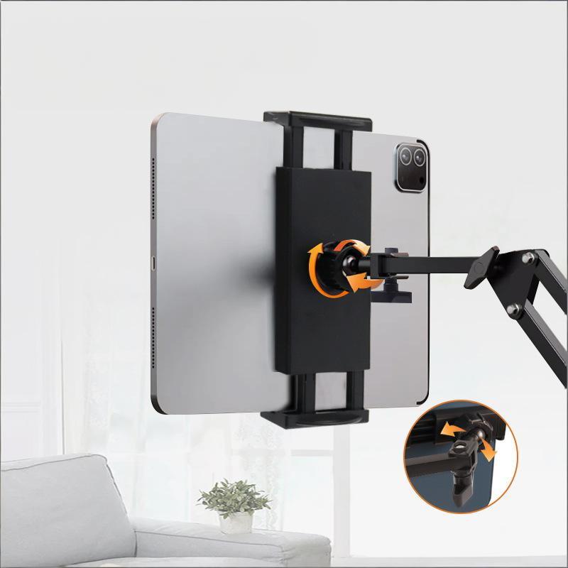 Adjustable Bedside Tablet Stand, Rotatable Long-Arm Metal Desktop Tablet Stand, Bedside Lazy Phone Holder