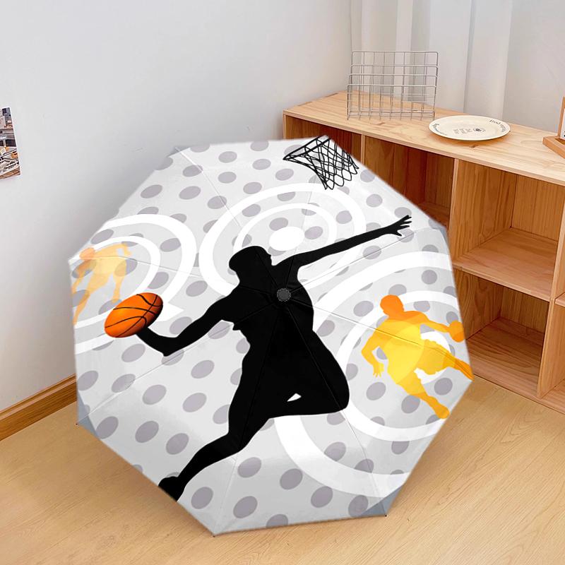 1PC basketball sport Umbrella Portable Folding Umbrella Iron Frame Hole Bone Structure Outdoor Home Umbrella A7