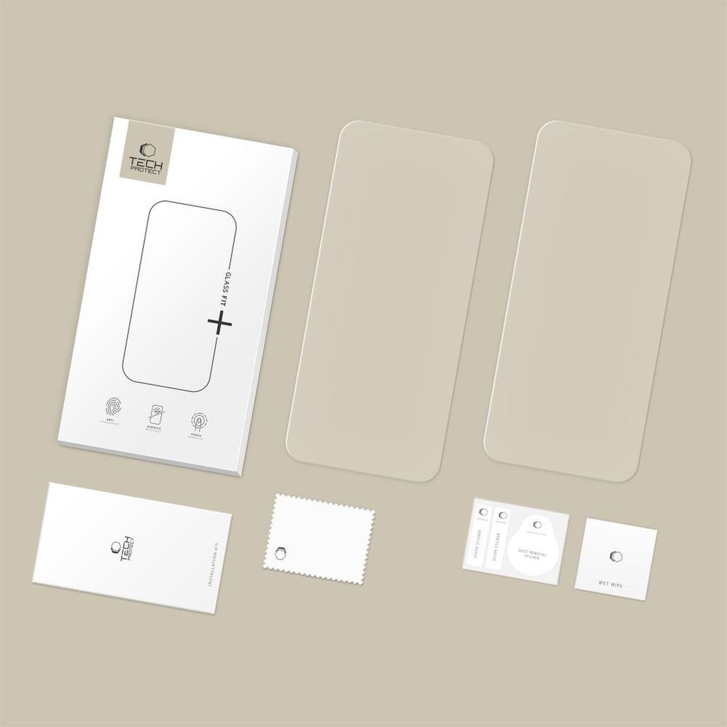 Tempered glass for iPhone 16 Pro / 17 / 17 Pro Glass Fit+ transparent - 2 pcs.
