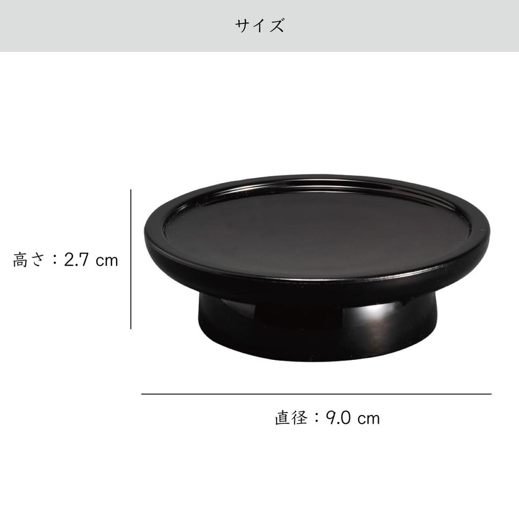 Sunmany Modern Buddhist Altar Offering Table, 3.0 Inches, Yamanaka Lacquerware, Made In Japan, Perfect for Buddhist Altars, Obon, and Memorial