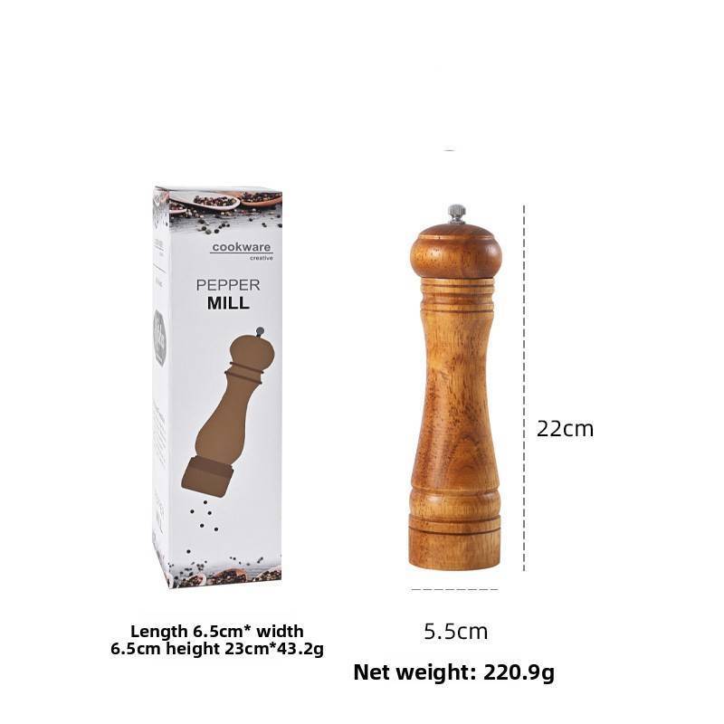 Antique Finish Wooden Spice Grinder With Manual Pepper And Salt Mill For Cooking Enthusiasts