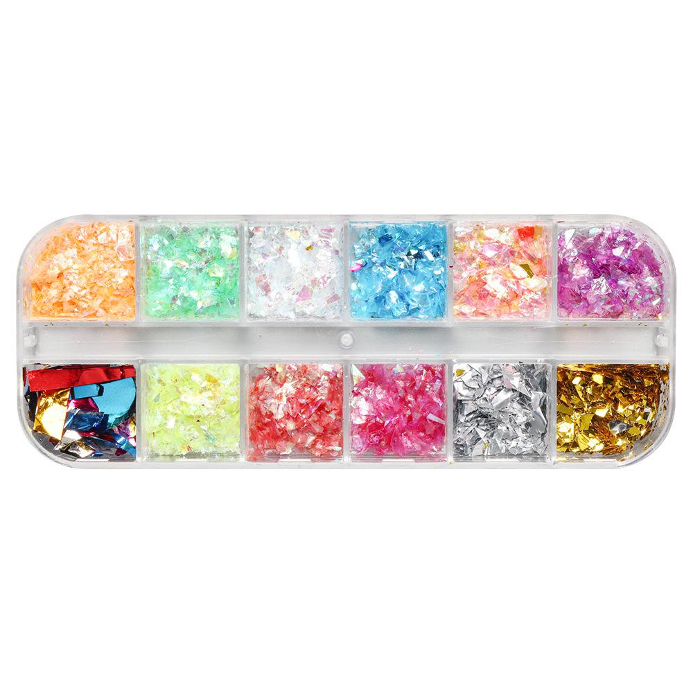 Nail Art Glitter Japanese Color Macaron Shell Paper Candy Chips Diy Nail Glitter