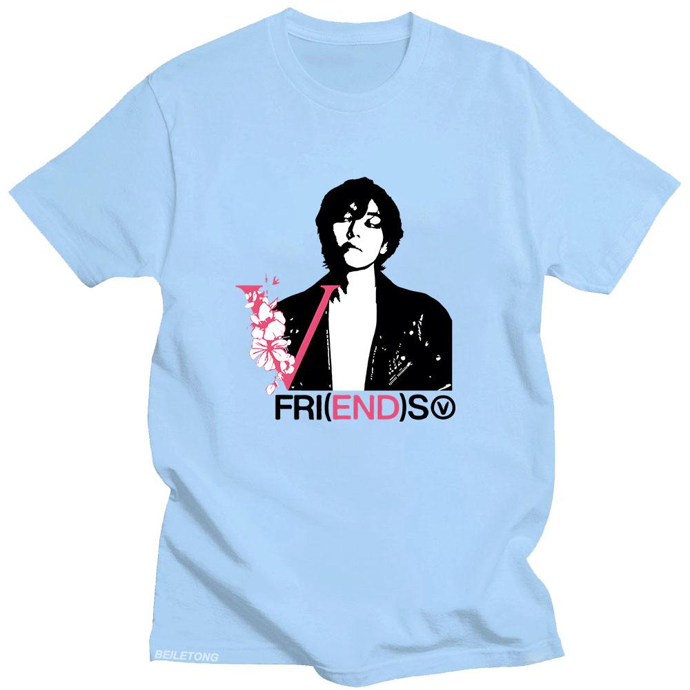 Miękki Taehyung Piątek(koniec)s Koszulki Koreańska Moda Letnie Damskie Koszulki z Nadrukiem Graficznym Bawełniane Krótki Rękaw Dziewczęce Koszulki