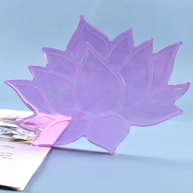 Cup Mat Crystal Mold DIY Lotus Tray Casting Mold Creative Lotus Shelf Holder Silicone Mold Coaster Casting Resin Mol