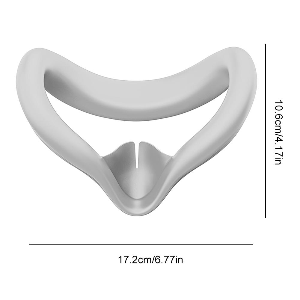 Silicone VR Face Cover with Anti-Leakage Nose Pad VR Silicone Mask Cover Protective Eye Pad for Meta Quest 3S VR Accessories