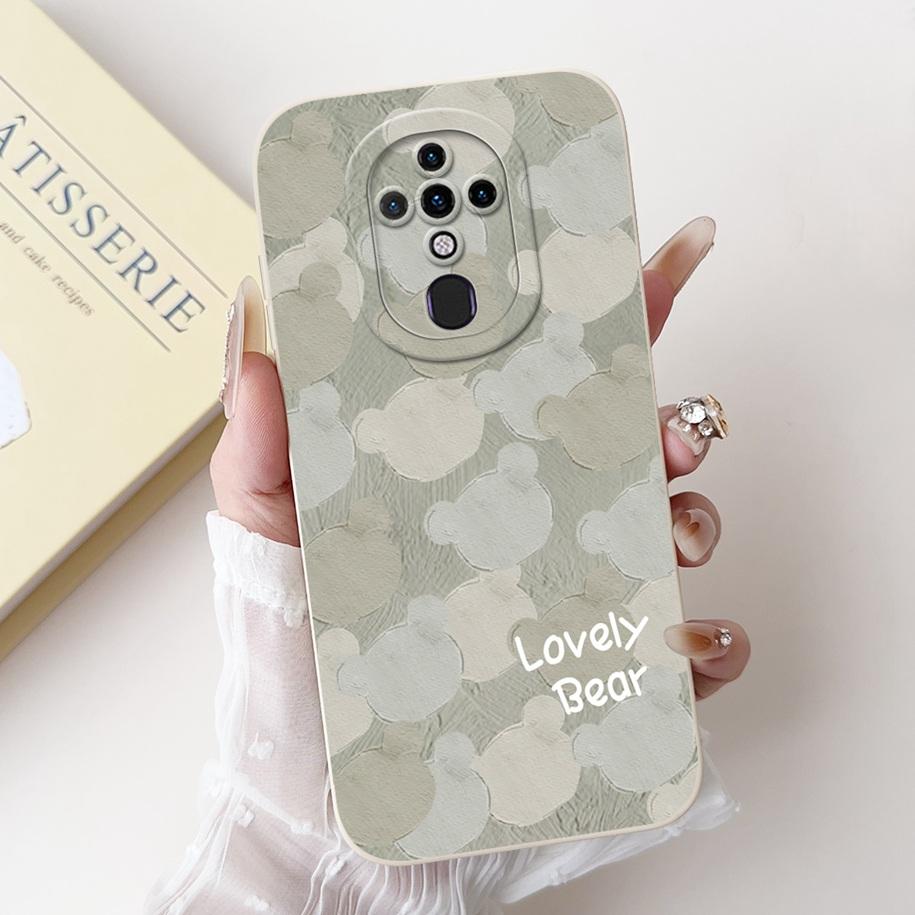 For Tecno Spark 6 Case New Fashion Tulip Flower Camera Lens Protective Cover Soft Matte Fundas For Tecno Spark 6 2020 KE7 Bumper