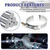 2PCS T Bolt Hose Clamp with Reinforced Spring,Stainless Steel Heavy Duty Hose Clamps Adjustable Range 4"-4.25"(102-110mm),Universal T-Bolt Hoses