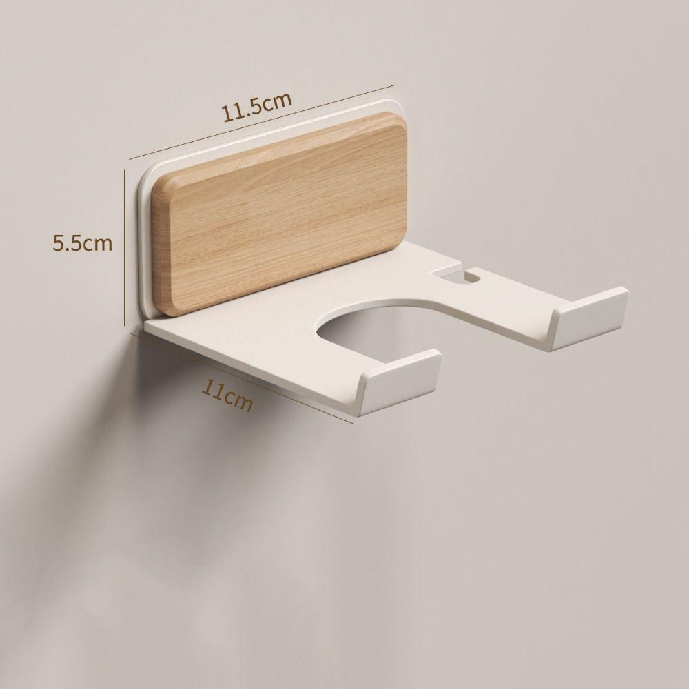 No Drilling Bathroom Shelf Wall Mount Hairdryer  Storage Rack Hair Blow Dryer Stand  Bedroom