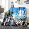 Name Custom Suzume Print Flannel Blanket High Quality Warm Comfortable Cover for All Seasons Perfect for Gifts Home Decor
