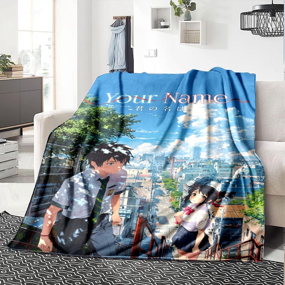 Name Custom Suzume Print Flannel Blanket High Quality Warm Comfortable Cover for All Seasons Perfect for Gifts Home Decor