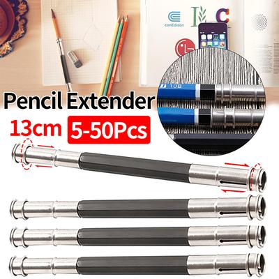 5-50ks Dvouhlavý Art Write Tool Extender Nastavitelná tužka prodlužovací psací potřeby Vynikající přenosná kreativa pro skicování