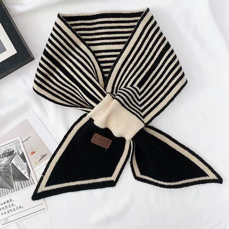 Women's Houndstooth Double-Sided Scarf Set - Thickened, Versatile, Autumn/Winter Neck Warmer