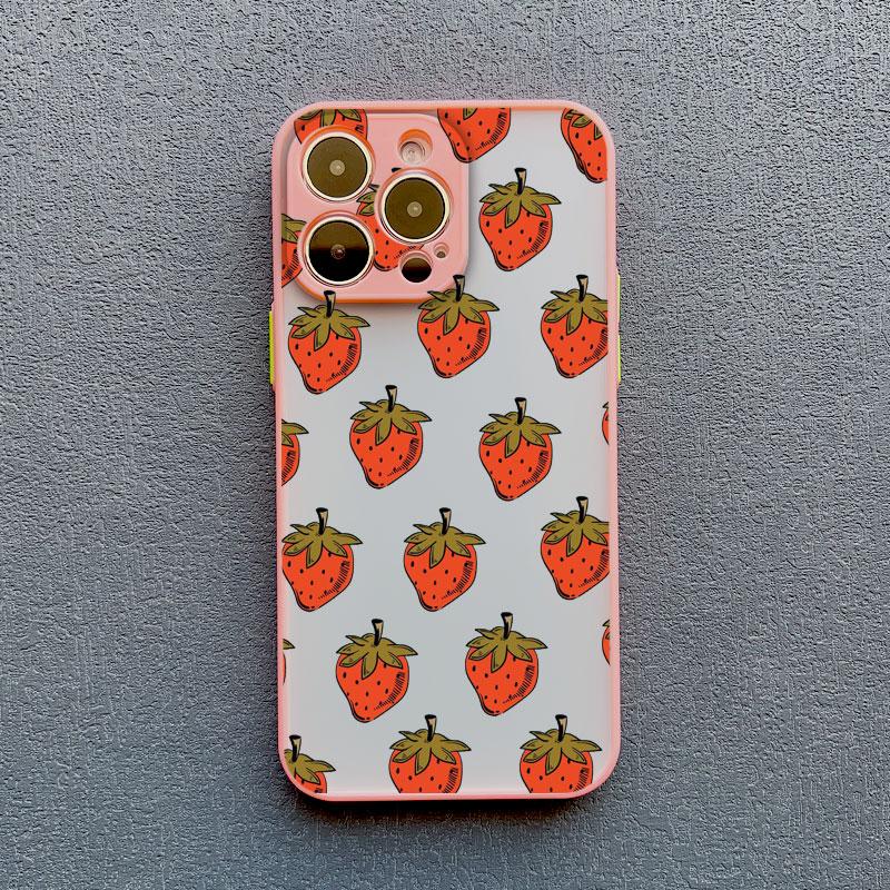 Color Fruits Banana Strawberry Phone Case For iPhone 14 13 12 11 Pro Max Mini 15 Pus Pro Max X XS XR 7 8 Plus Shockproof Covers