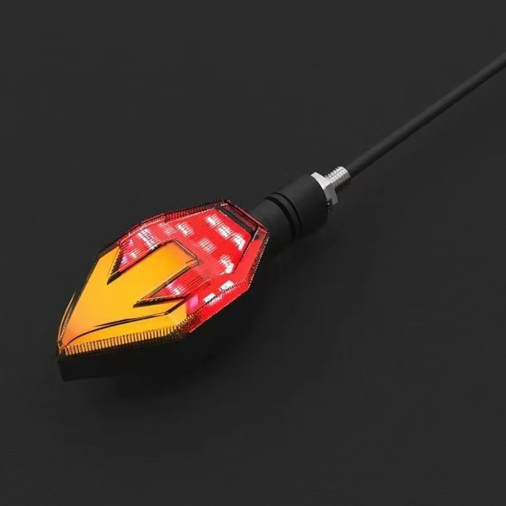 Motorcycle LED Turn Signal Light Two-color Turn Signal Lamp with Arrow Turning Direction Light Motorcycle Indicators Accessories