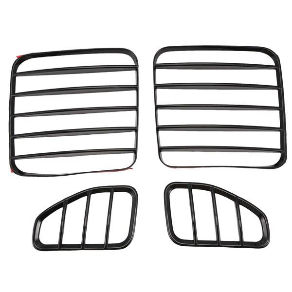 Set of 4 Black ABS Taillight Covers for Jeep Renegade One size