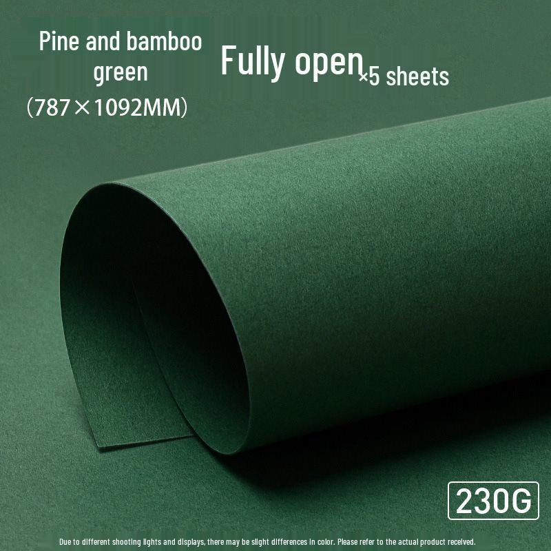 Yuanhao Green Series Cardstock: Light, Dark, Army, and Forest Green - 4k Colored Paper for A4 & A3 Backgrounds and Kindergarten DI.