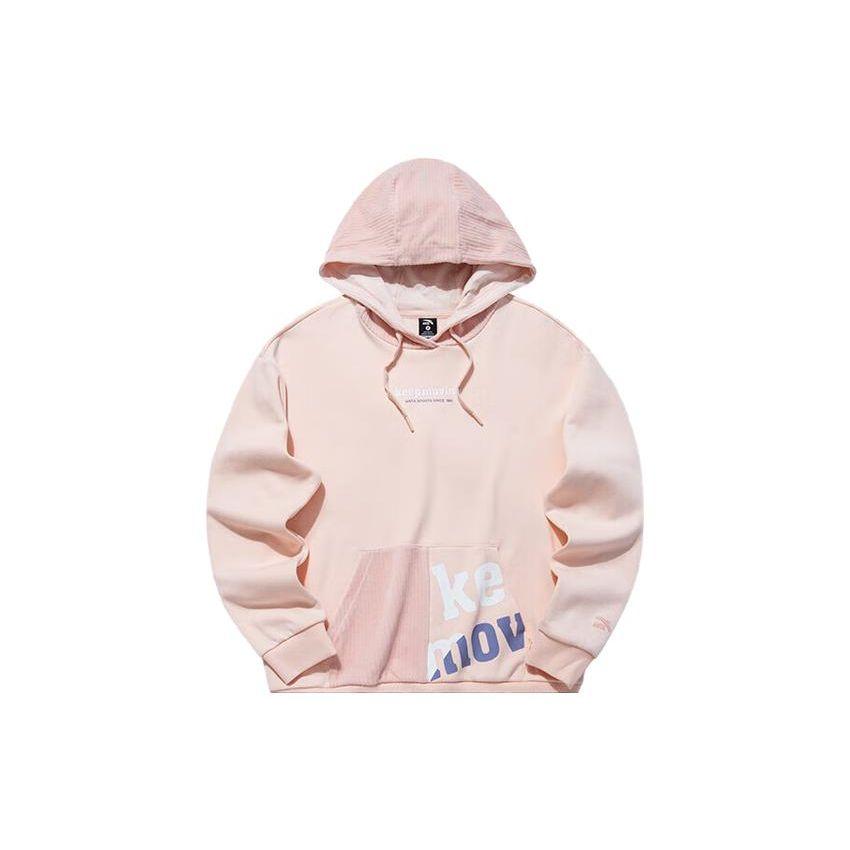 

Anta Толстовка флисовая пуловер с капюшоном Lifestyle Series с надписью для женщин, цвет зефирно-розовый 162148722-5 L