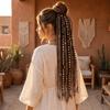 15Strands Bohemian Style Braided Ponytail Wig Hair Rope Boxing Hook Needle Hairband  for Women