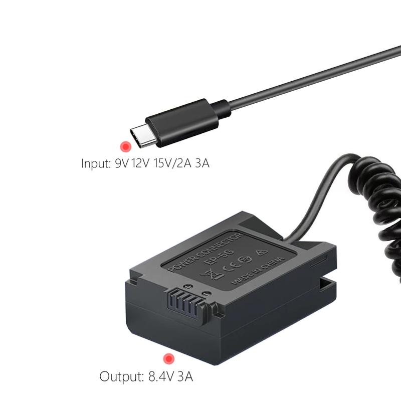 EN-EL25 ENEL25 EN-EL25a ENEL25a Dummy Battery Type-C Cable PD Adapter for Nikon Z Fc Zfc Z30 Z50 Digital Cameras