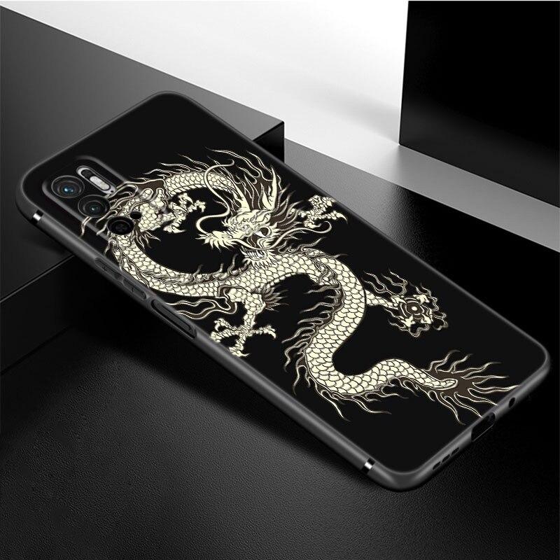 Cartoon Drache Handyhülle Für Xiaomi Redmi Note 11 10 9 8 Pro 11T 5G 10T 10S 9S 9T 9i 9C 9A 8T Weiche TPU Schwarze Hülle Coque Funda