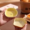 4 Stück Niedliche Brotförmige Saucenschälchen, 4 Zoll Keramik-Gewürzplatten für Frühstück, Mittagessen, Abendessen Ideal für Heimküche, Heimdekoration,