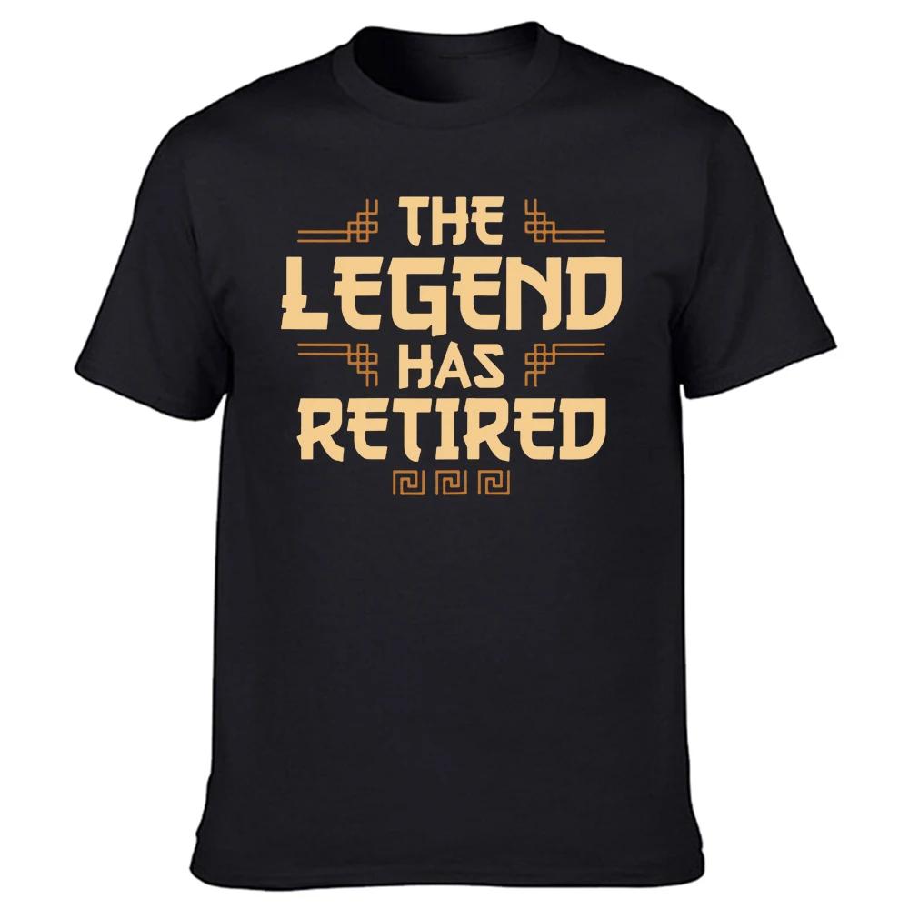 Euro Unisex Cotton The Legend Has Retired Retirement Humor Shirt Gift Men Clothing Tshirt Casual Tee Tops