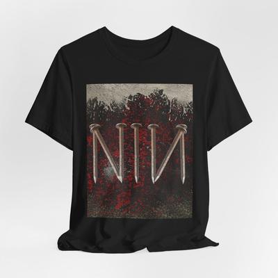 NIN Logo Grunge Band Tee | T-Shirt , Unisex Rock Tee (Bella and Canvas)
