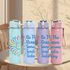 1PC Be The Reason Someone Smiles Today 750ml Color Plastic Sports Water Bottle Leakproof Flip Straw Lid Suitable for Sports Office Home Use