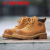 New anti-velvet leather Martin boots high-top boots American retro medium-top heightening shoes