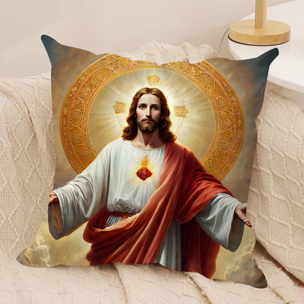 Jesus Christlich Cool Kissenbezug Seidiger Kurzer Plüsch Unsichtbarer Reißverschluss Staubdicht Sofakissenbezug Für Heimdekoration