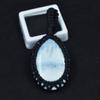 CERTIFIED Natural Blue Opal 34.25 Ct Pendant Pear Cut Loose  Gemstone my-326-k