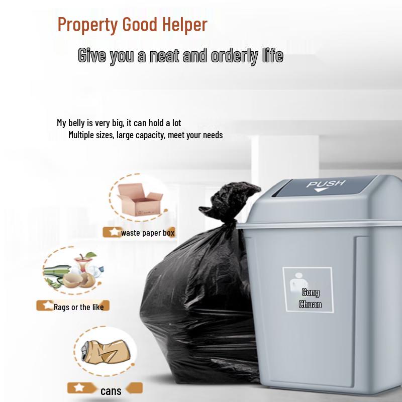 Heavy-Duty Flat-Top Trash Bags