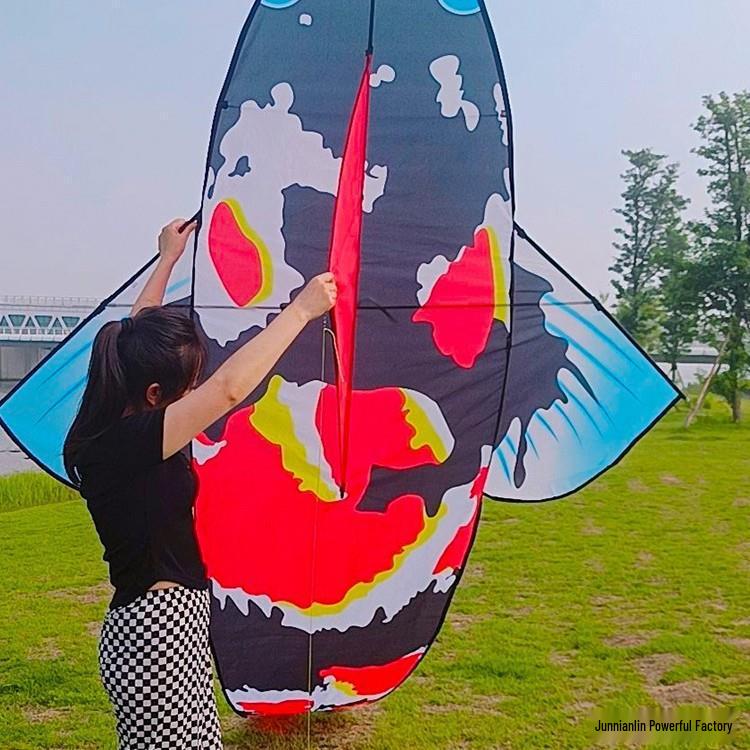 Erwachsenen-Roter Feifei Koi-Drachen – Großer chinesischer Bambus-Goldfisch für leichten Wind