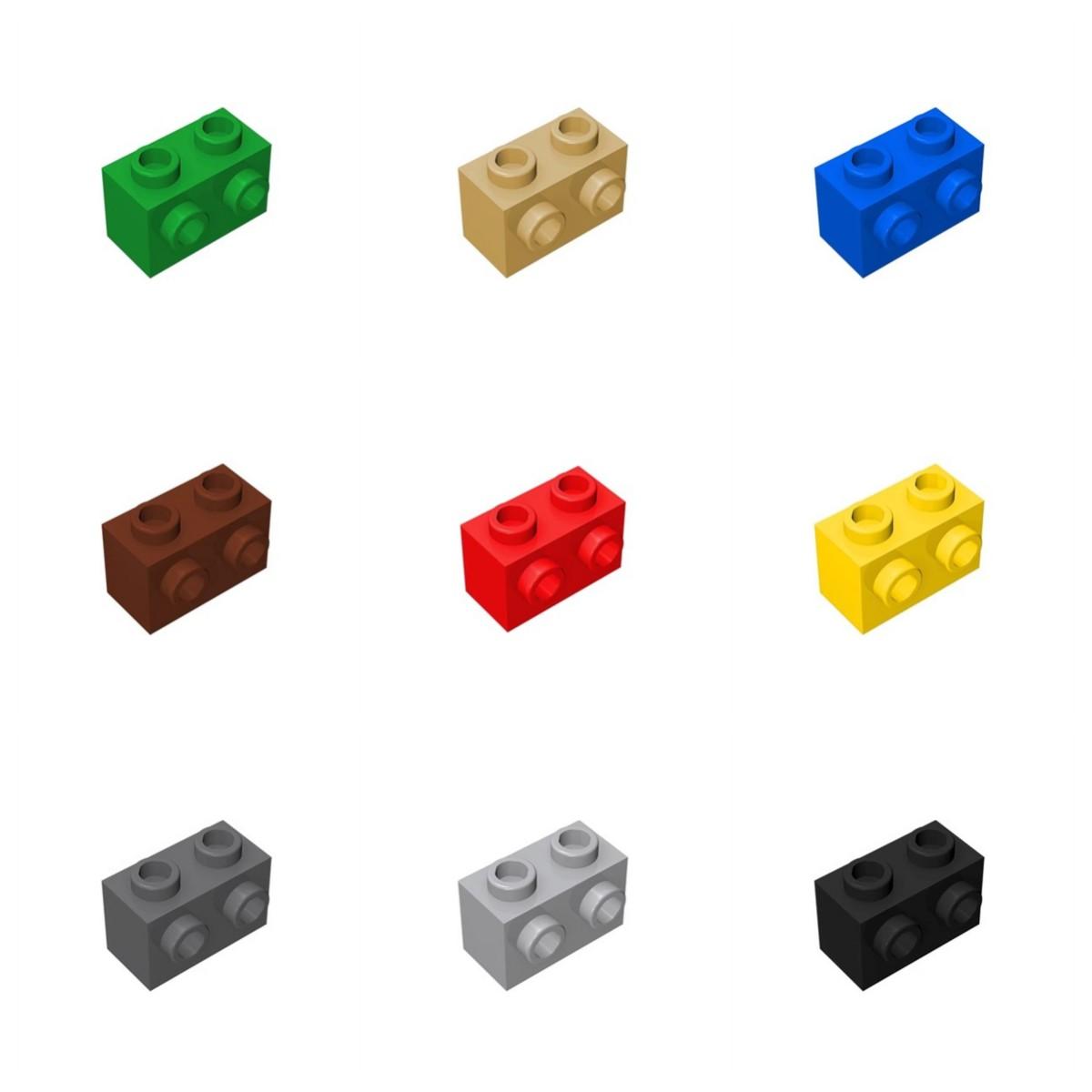 

Non-Toxic 60Pcs Moc Building Blocks 11211 Brick Modified 1X2 With Studs On Side Compatible Assembles Particles Construction Creative Toys