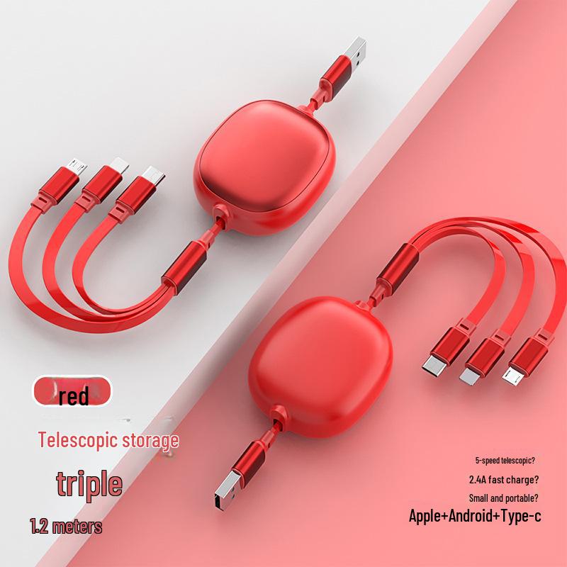 

Кабель 3-в-1 з підтримкою швидкої зарядки 100 Вт для пристроїв Apple та Android 1.2m