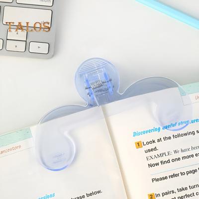 Průhledná sponka na knihu Plastové klipy na držení stránek knihy Multifunkční záložka Čtecí doplňky pro učitele Studenty Milovníky čtení