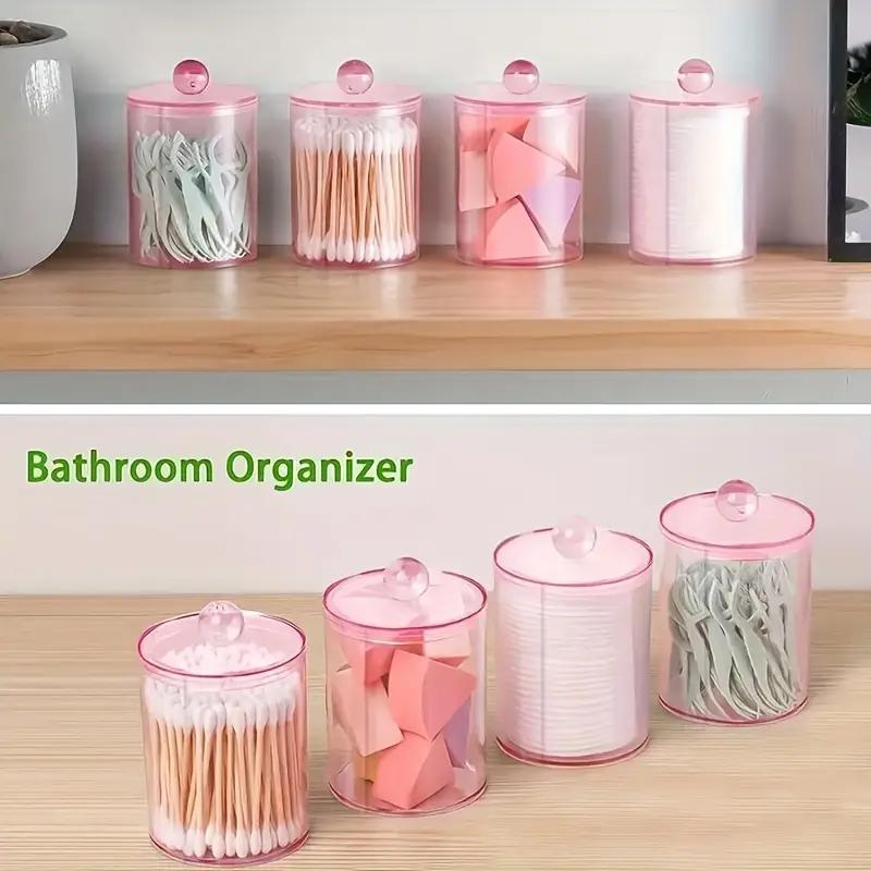 Transparent Cotton Swab Storage Box Portable Makeup Cosmetic Organizer Dust-proof Acrylic Jewelry Storage Container Makeup Tools