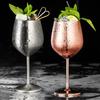 New Stainless Steel Glass Cocktail Creative Metal Wine Glass Bar Restaurant Champagne Glass Red Wine Glass Drinkware Barware Cup for daily use