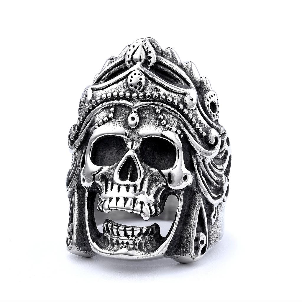 Vintage Punk Style Wielowzór Czaszki Pierścionki Unisex Biker Fajne Akcesoria na Palce