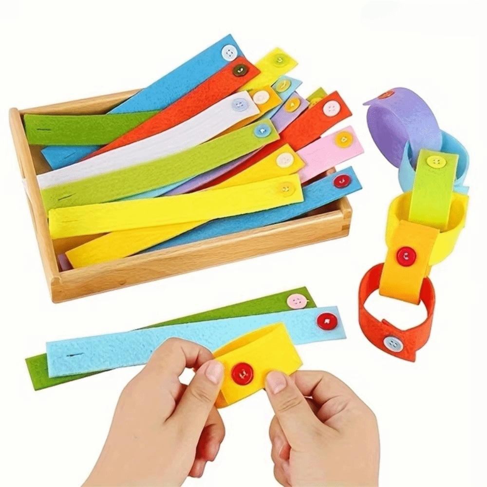Felt Felt Button Bracelet Diy Montessori Early Education Educational Teaching Aids Kindergarten