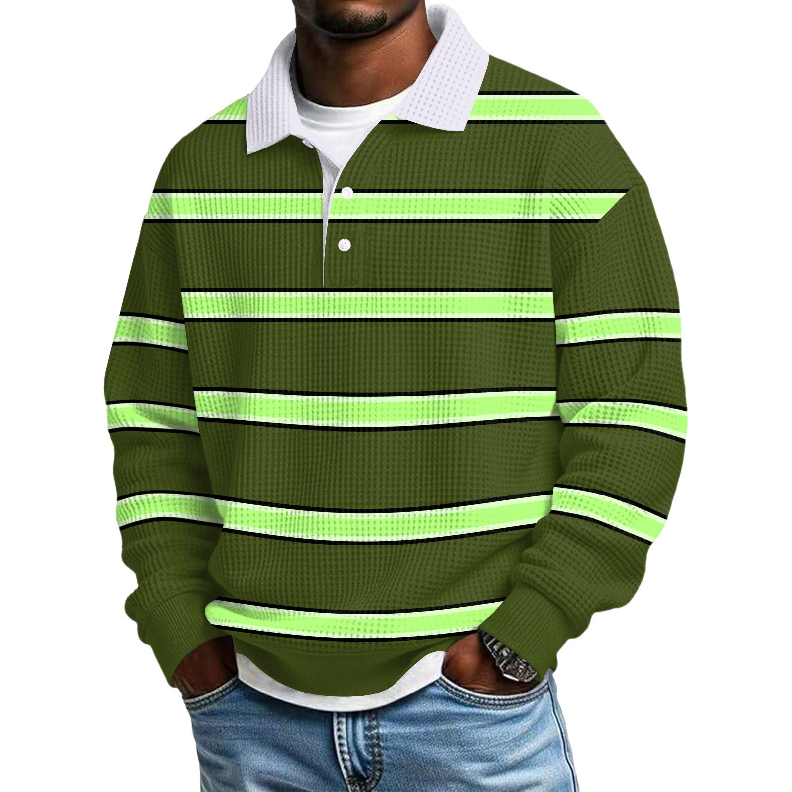 

Men s Color-Block Collar Long-Sleeve Casual Top XXXXXL