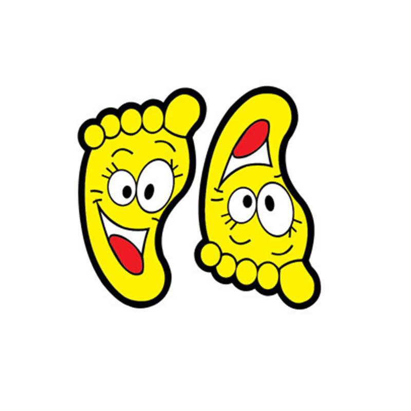 Fußförmig Niedlich Kinder Leiter Baby Fußabdrücke Kindergarten Heimdekoration 2 Stück/Set Wandaufkleber Cartoon Beliebt Handgefertigt