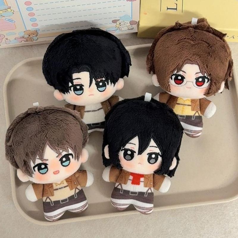 10cm Kawaii Classic Anime Attack on Titan Plush Doll Toy Cartoon Peripheral Stuffed Plush Soft Doll Toy Children's Gift