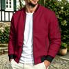 Men's Casual Zip-Up Stand Collar Jacket for Sports and Everyday Wear, Athletic Outerwear