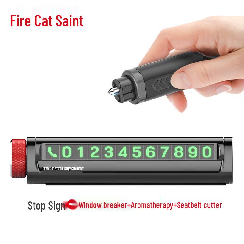 Multi-functional Car Safety Hammer with Parking Sign